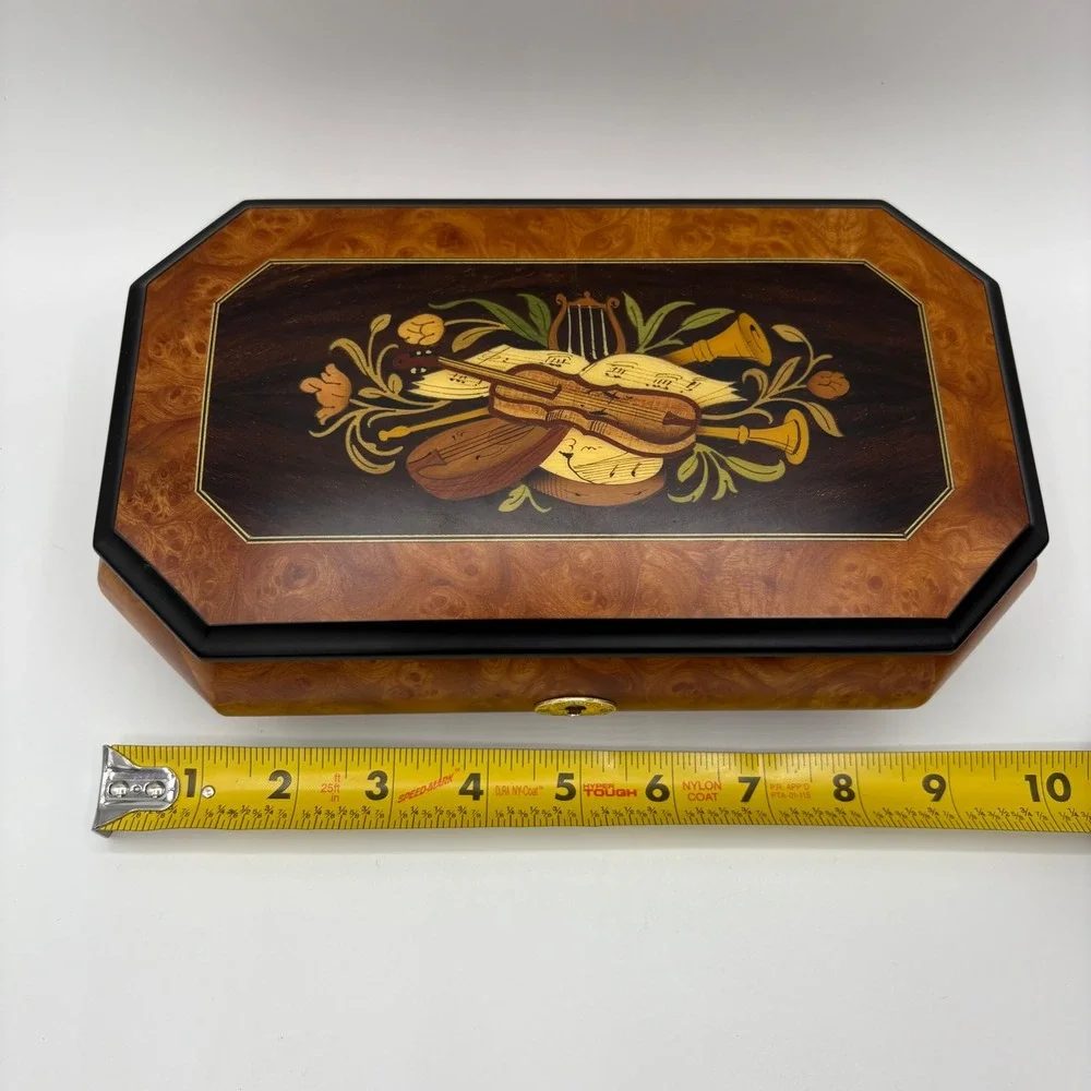 Reuge Music Swiss Octagon Inlaid Music Box Lara's Theme‎ Lara's Theme By M Jarre